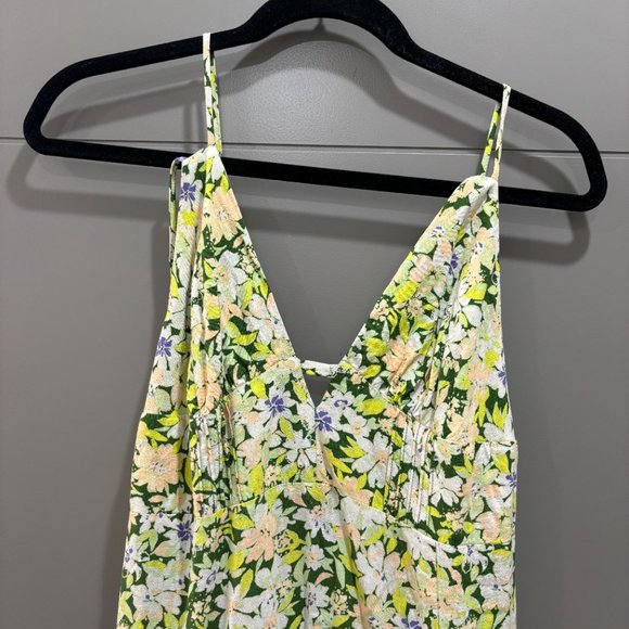 Urban Outfitters Floral Midi Dress - Green and White - Picture 4 of 10